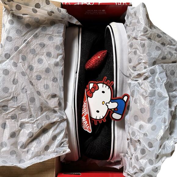 VANS x HELLO KITTY AUTHENTIC (BLACK/BOW) SHOES (MEN 7.5/WOMEN 9) NEW in BOX! - Picture 4 of 8